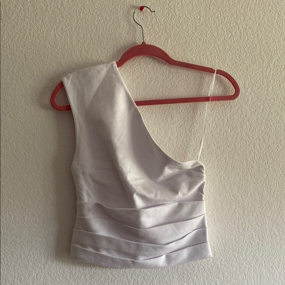 Zara Asymmetrical White Blouse